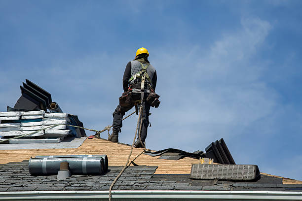 Professional Gutter Installation technician working in Postville, IA